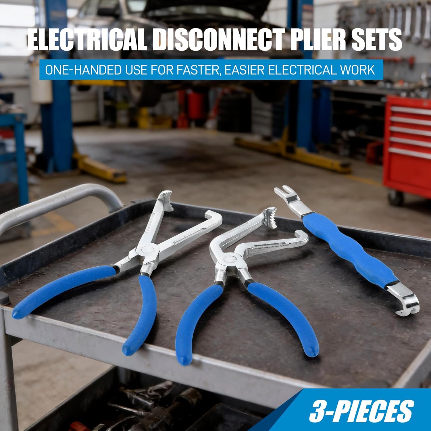 3PCS Electrical Disconnect Pliers, Automotive Electrical Terminal Connector Separator Removal Tool, Upgrade Electrical Disconnect Pliers for Cars