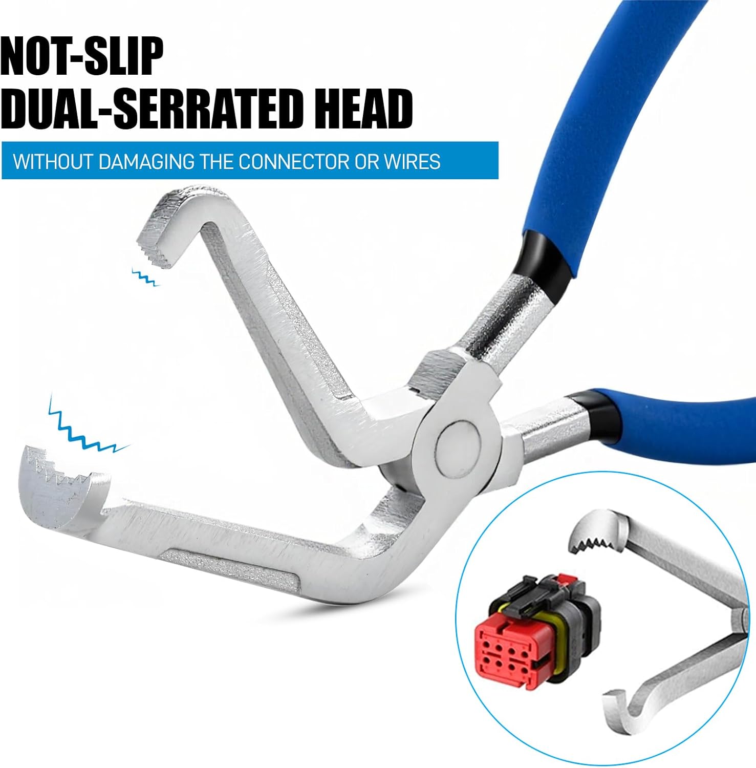 Alternative view of 3PCS Electrical Disconnect Pliers, Automotive Electrical Terminal Connector Separator Removal Tool, Upgrade Electrical Disconnect Pliers for Cars