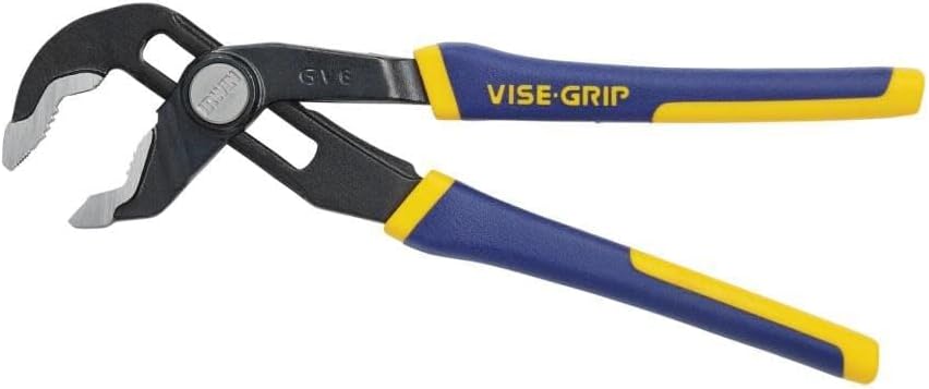 IRWIN VISE-GRIP Tools GrooveLock Pliers, V Jaw, 6-inch (4935351), Black, Blue Yellow, Silver, 6"