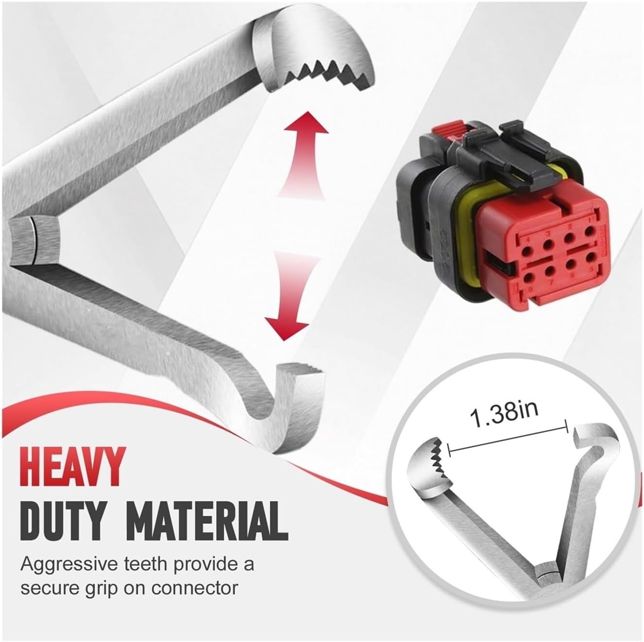 Alternative view of Electrical Connector Disconnect Pliers Set, Automotive Terminal Removal Tool, Wire Connector Separator Pliers for Car Repair and Maintenance(1set)