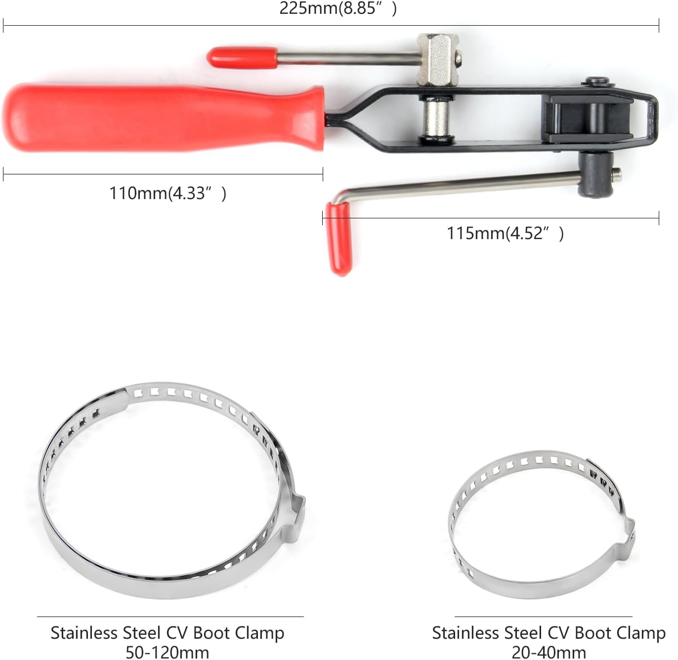Alternative view of MSLANE CV Axle Boot Clamp Tools Set - Universal Pliers + Joint Ear Banding Tool With 16PCS Band Clamps Kit