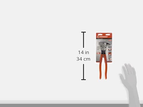 Crescent Dipped Handle, Heavy-Duty Solid Joint Fence Tool Pliers - Premium Wire Cutter & Staple Puller - 193410CVNN-05-10", Red