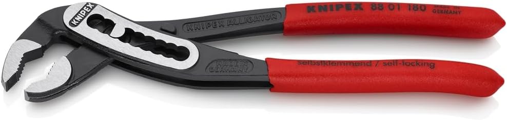 KNIPEX Tools 8801180 7-Inch Alligator Pliers, Black/Red
