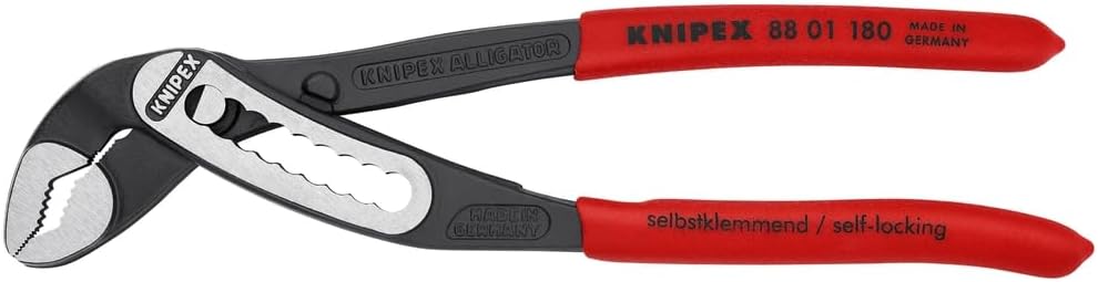 Alternative view of KNIPEX Tools 8801180 7-Inch Alligator Pliers, Black/Red