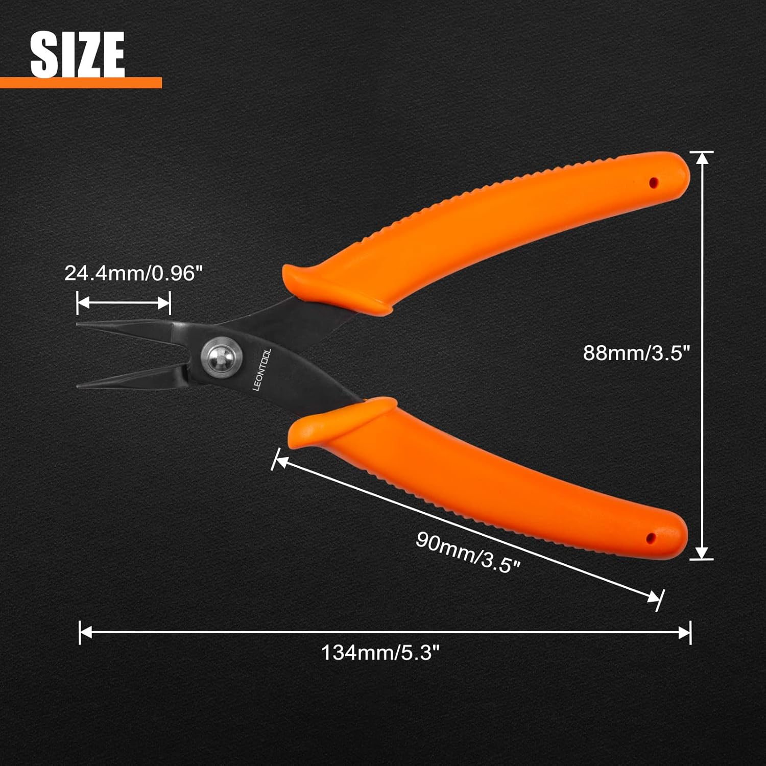 LEONTOOL Mini Round Nose Pliers with Smooth Jaws - 5-Inch Jewelry Making Precision Pliers