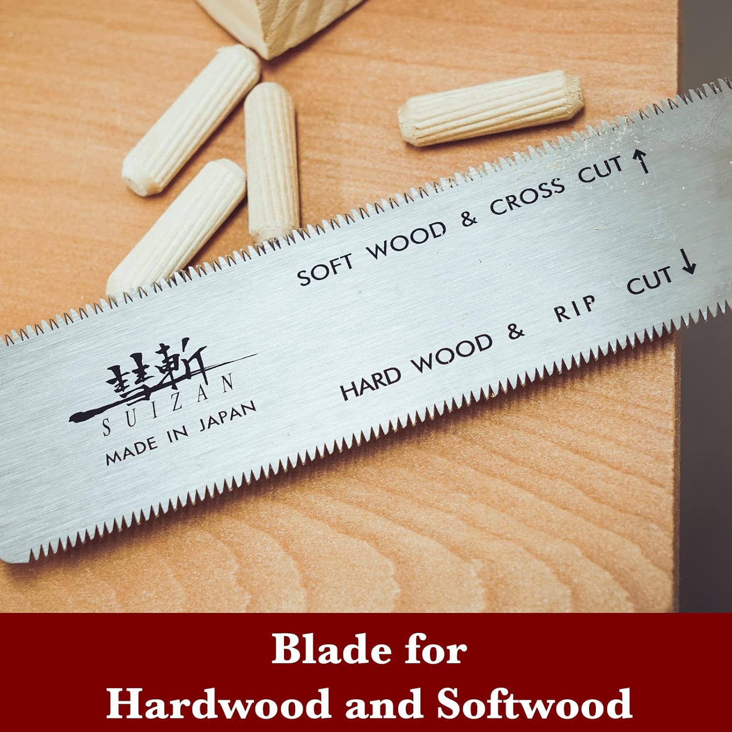 SUIZAN Ryoba Double Edge Saw 6" - Professional Japanese Pullsaw Small Handsaw Woodworking Tools