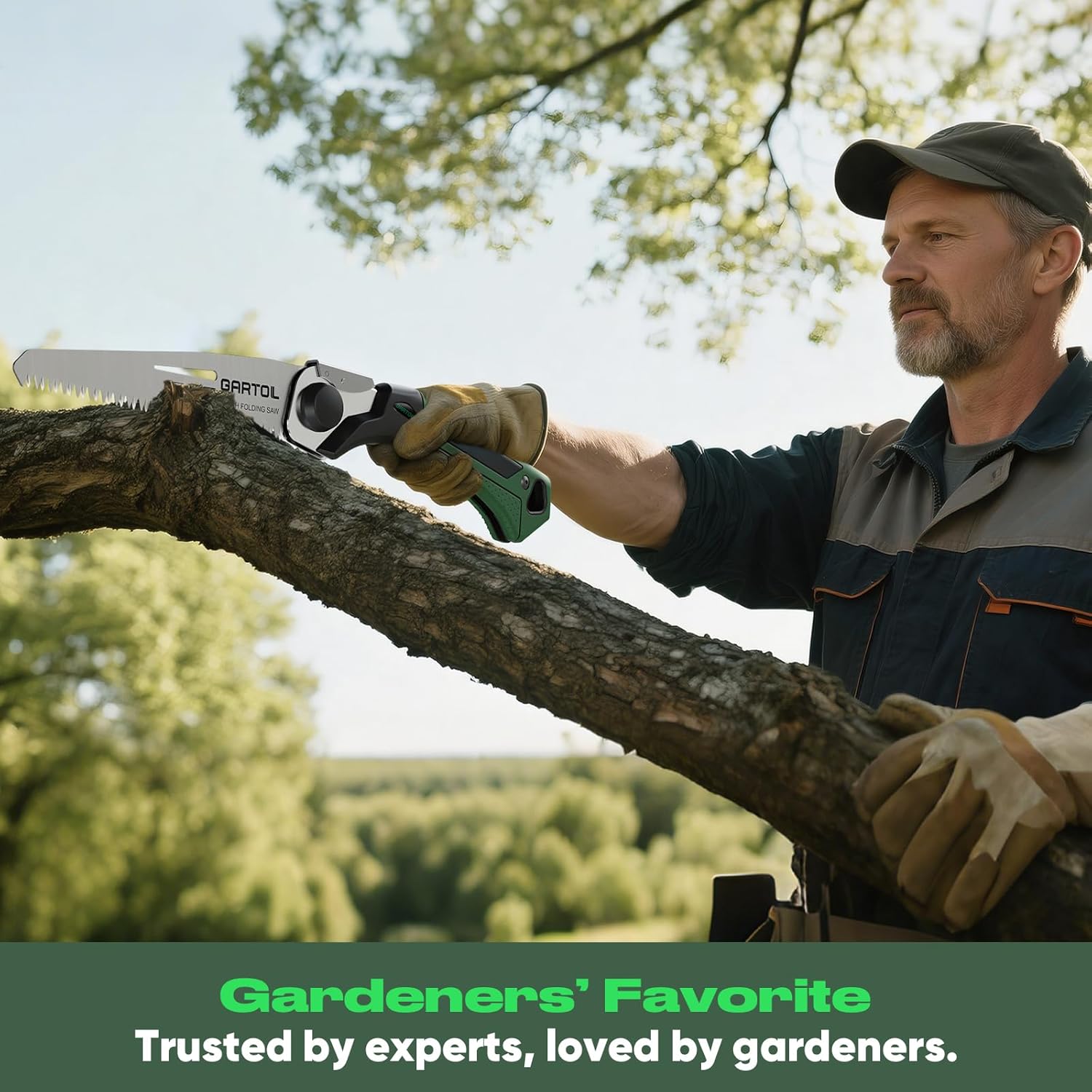 GARTOL 8-Inch Folding Saw with Sharp SK5 Blade, Ergonomic Grip, Portable Hand Pruning Saw for Wood Cutting, Pruning, Camping, and DIY Tasks, Cuts Branches Up to 6 Inches