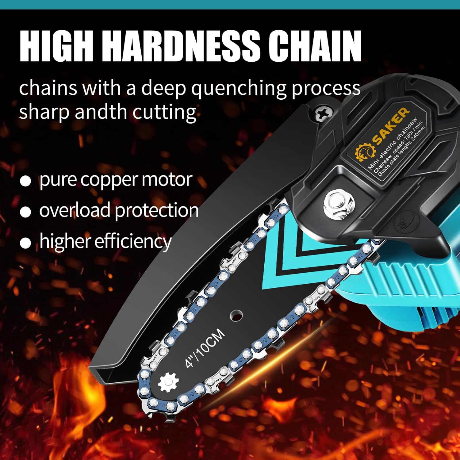Saker Mini Chainsaw,Portable Electric Chainsaws Cordless,Handheld Chain Saw Pruning Shears Chain Saws for Tree Branches,Courtyard,Household and Garden,Valentine's Day Gifts for Men Dad Husband Women