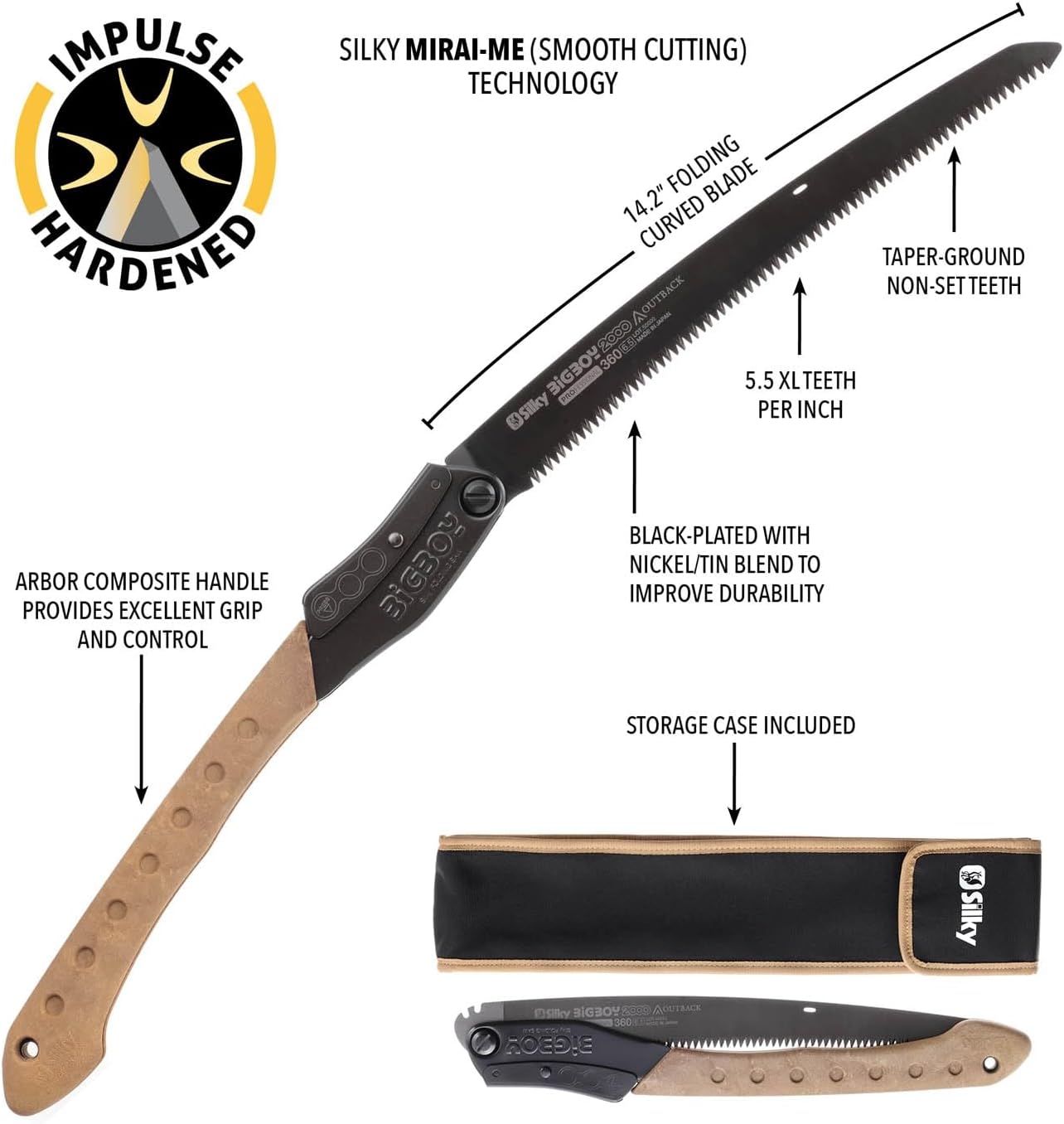 Alternative view of Silky Professional Bigboy 2000 Folding Saw 360mm XL Teeth Outback Edition (754-36)