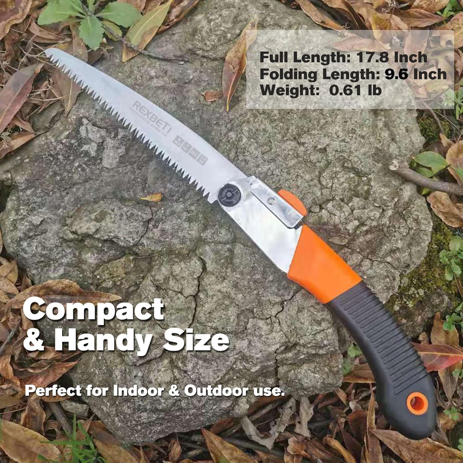 Alternative view of REXBETI Folding Saw - 8 Inch Blade for Wood & Dry Wood Pruning, Compact Design, SK-5 Steel