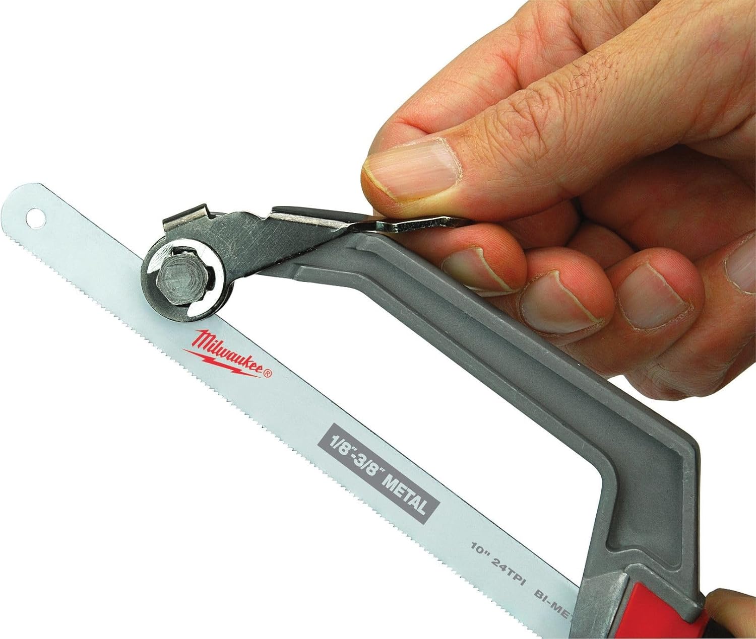 Alternative view of Milwaukee 48-22-0012 Compact Hand Operated Hack Saw w/ Tool-Less Blade Change (10 Inch Blade Included)
