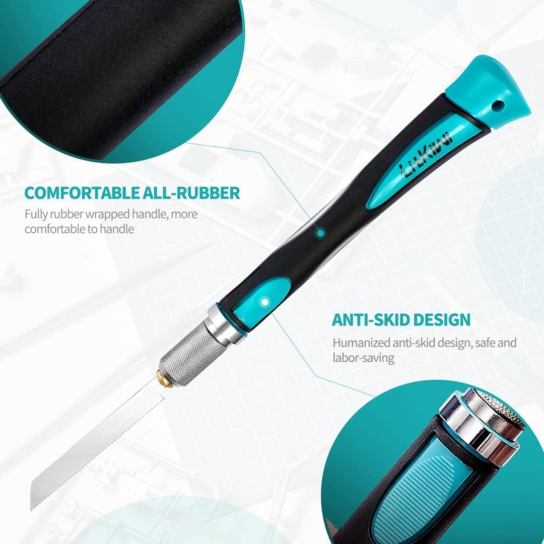 Alternative view of Prozwee Model Craft Hand Saw Kit(with 7PCS Saw Blades),Modeling Knife Hacksaw Tool,DIY Mini Razor Saw Kit for Handcrafted, DIY models and Other Fine Cutting