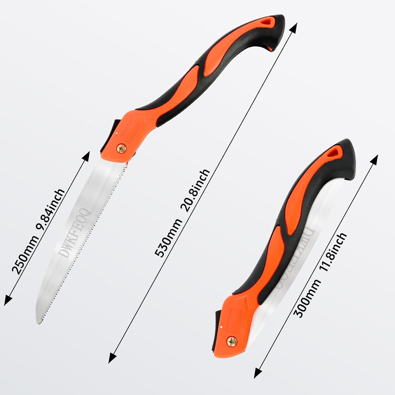 3PCS DWKFEOQ Folding Saw and Stainless Steel Cable Saws Set, 11.8 Inch Long Blade Hand Saws for Wood Camping, Dry Wood Pruning Saw With Hard Teeth, Quality SK-5 Steel