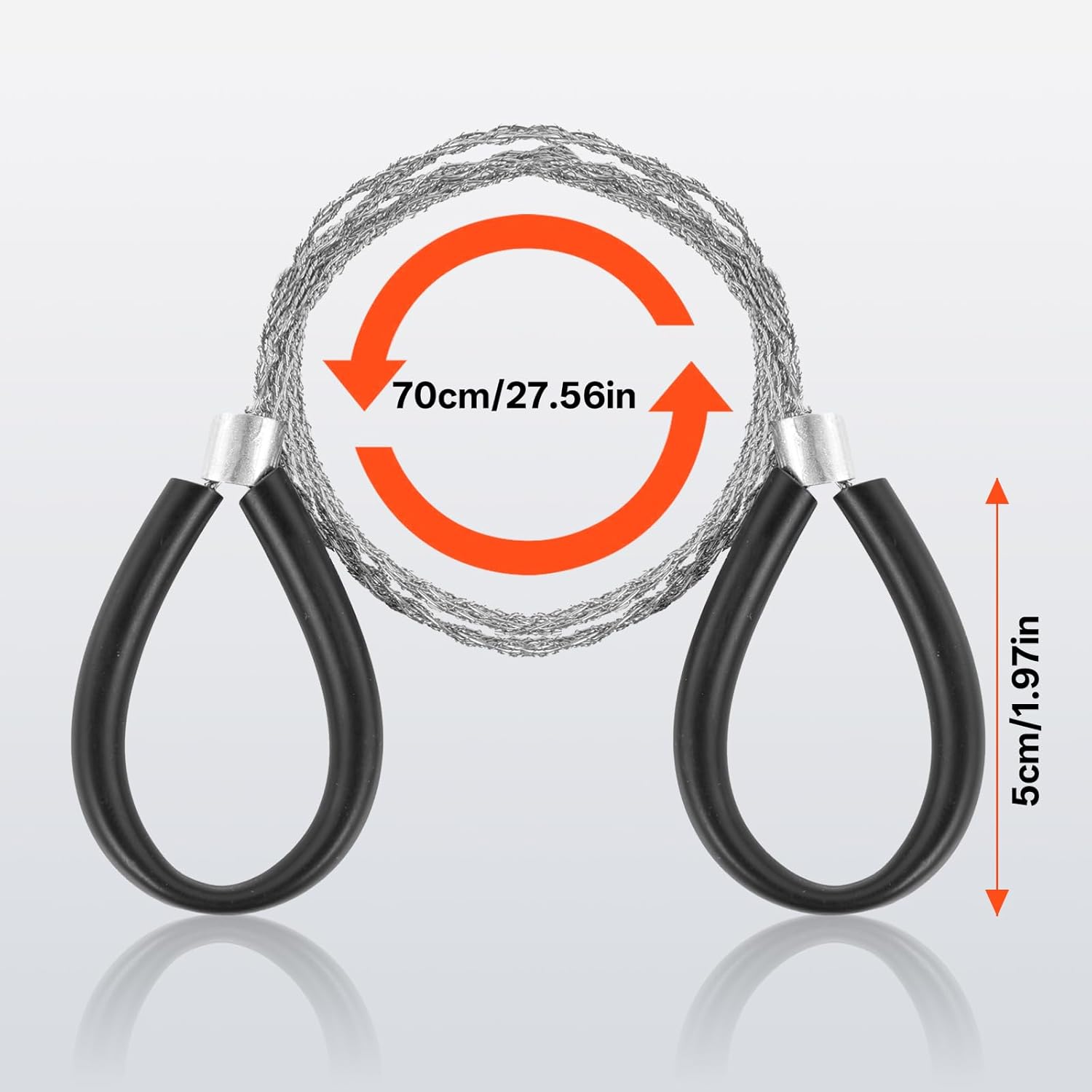 Alternative view of 3PCS DWKFEOQ Folding Saw and Stainless Steel Cable Saws Set, 11.8 Inch Long Blade Hand Saws for Wood Camping, Dry Wood Pruning Saw With Hard Teeth, Quality SK-5 Steel