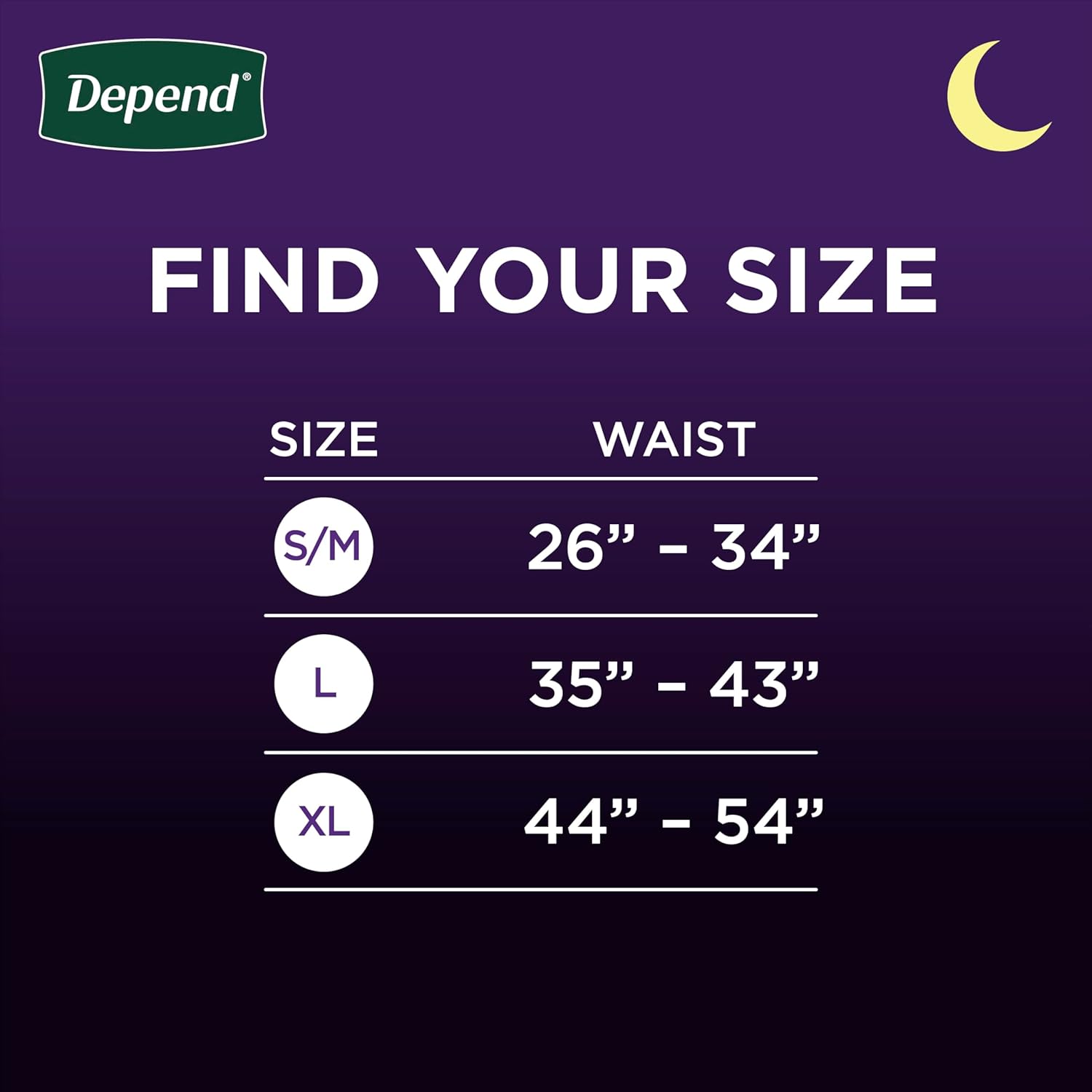 Alternative view of Depend Night Defense Adult Diapers, Incontinence Underwear for Men, Disposable, Overnight, Small/Medium, Grey, 64 Count (4 Packs of 16), Packaging May Vary
