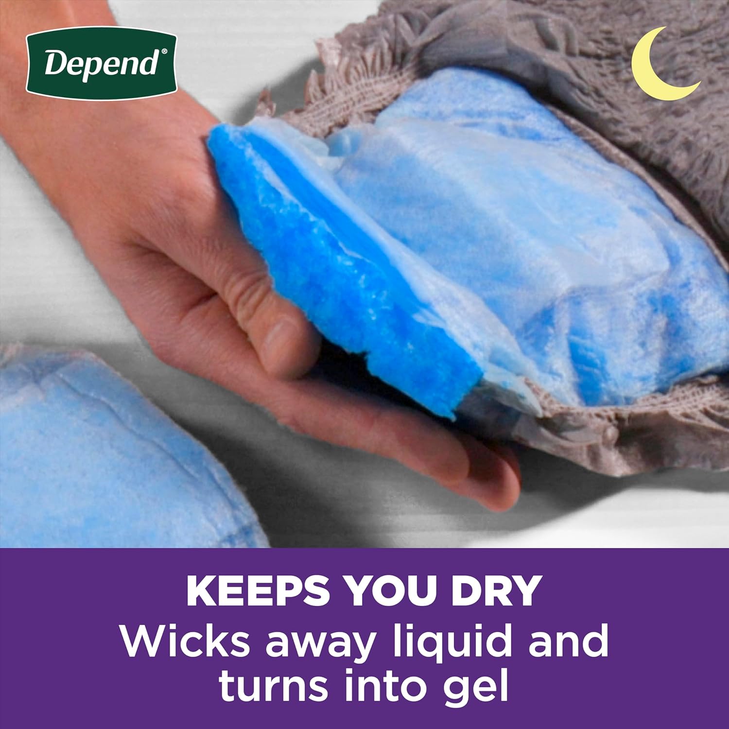 Depend Night Defense Adult Diapers, Incontinence Underwear for Men, Disposable, Overnight, Small/Medium, Grey, 64 Count (4 Packs of 16), Packaging May Vary - Image 6