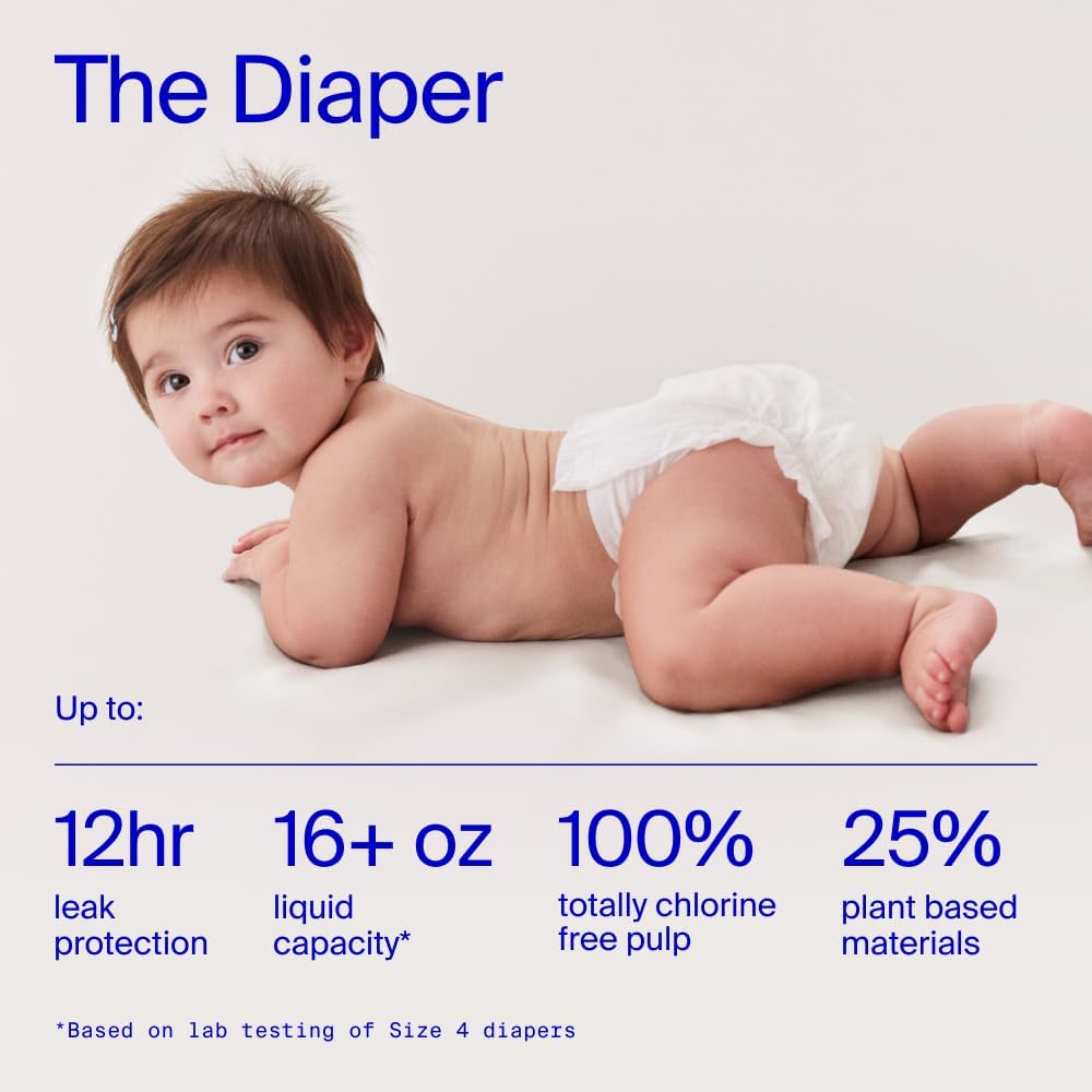 Alternative view of Coterie The Newborn Gift Set, Size Newborn Diapers (31 Count) & Size 1 (33 Count), 1 Travel Size Pack Baby Wipes (18 Count), Plant Based Materials, Hypoallergenic for Sensitive Skin, Baby Essentials