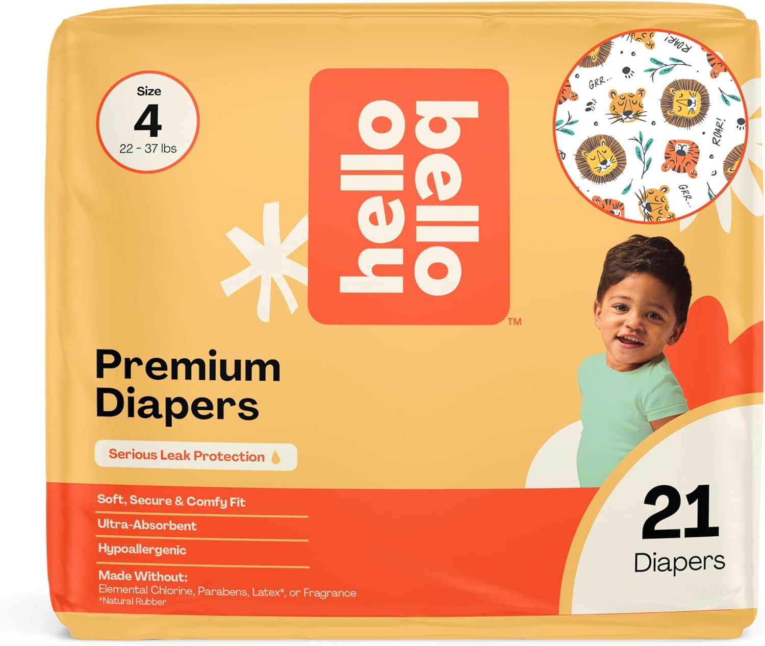 Hello Bello Diapers, Size 4 (22-37 lbs) Flower Child, 84 Count Value Pack of Premium Disposable Baby Diapers, Hypoallergenic with Soft, Cloth-Like Feel - Image 9