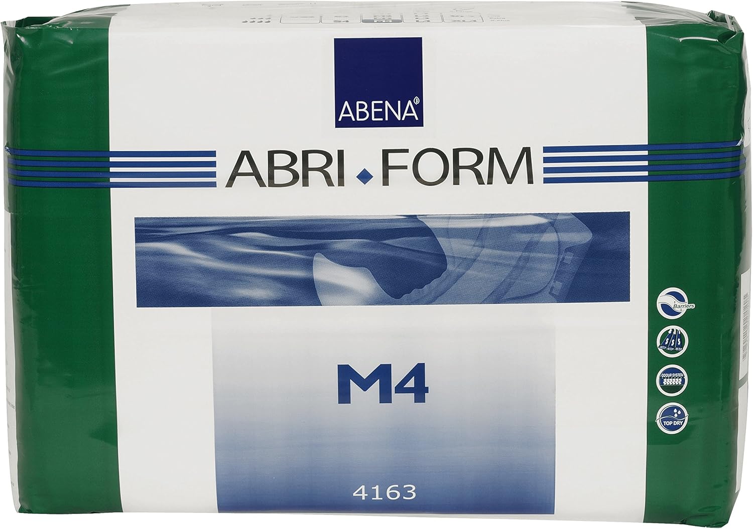 Abena Abri-Form Comfort Plastic-Backed Briefs, Level 4, (Medium To Large Sizes) Medium, 14 Count