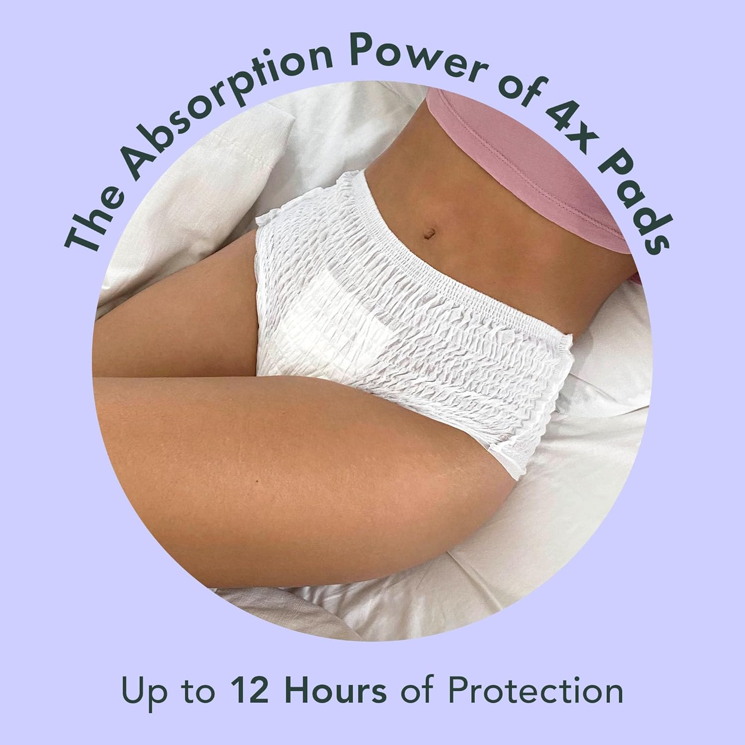 Rael Disposable Underwear for Women, Organic Cotton Cover - Postpartum Essentials, Leak Locker, Unscented, Maximum Coverage (Size S-M, 20 Count) - Image 3