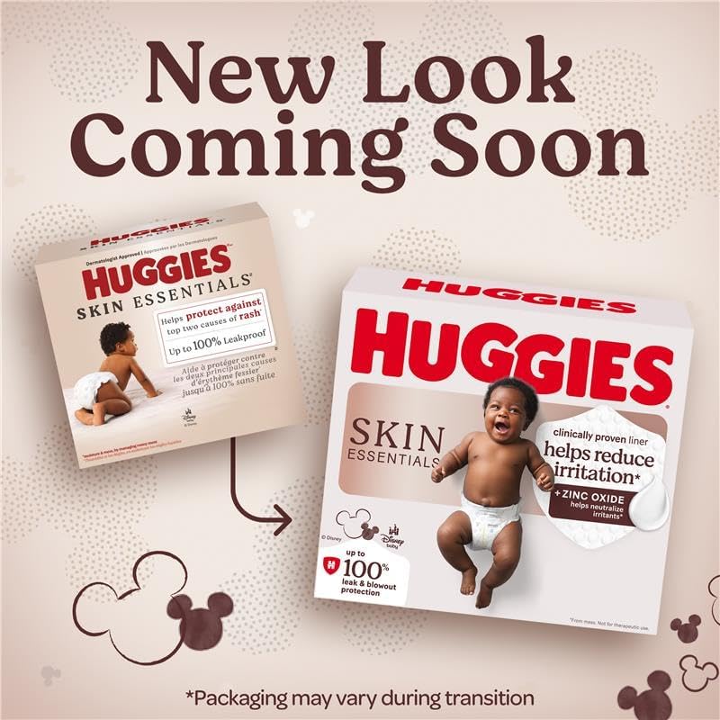 Alternative view of Huggies Size 6 Diapers, Skin Essentials Baby Diapers, Size 6 (35+ lbs), 108 Count (2 Packs of 54), Packaging May Vary