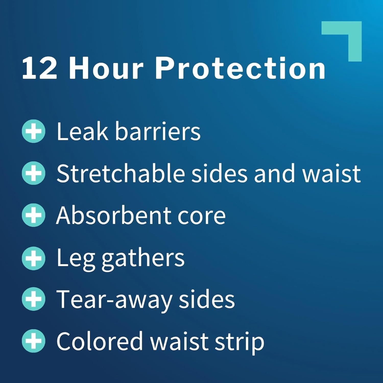 Alternative view of McKesson Youth Training Pants, [14 Count], Overnight Disposable Pull Up Diapers, L/XL, 60-125 lbs, Absorbent 12 Hour Leak Protection with Leg Gathers and Tear-Away Sides, for Boys or Girls, Pediatric