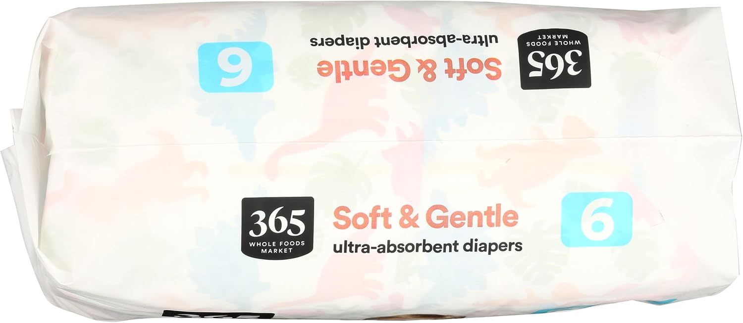 Alternative view of 365 by Whole Foods Market, Soft & Gentle Size 6 Diapers with Wetness Indicator, Ultra-Absorbent, Hypo-Allergenic, Ultra-Absorbent, 20 Count