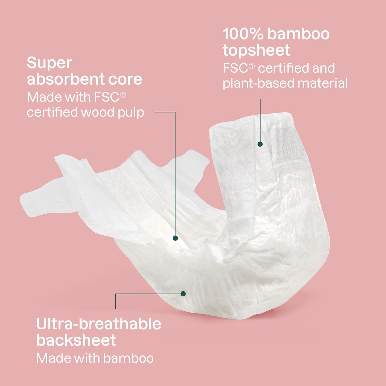 Alternative view of ATTITUDE Eco-Conscious Disposable Diapers, EWG Verified, Size 4 (20-31 lbs), Ultra Absorbent for Baby, Vegan & Plant-Based, 23 Count