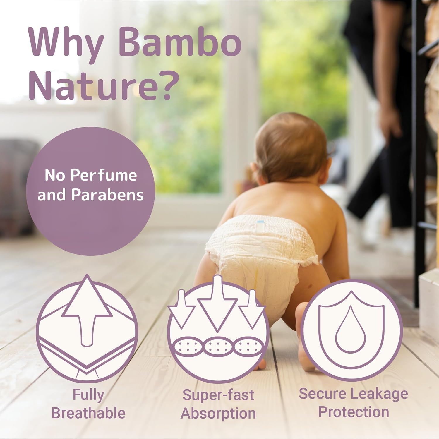 Bambo Nature Premium Eco-friendly Training Pants, Size 5 (27-40 Lbs), 20 Count