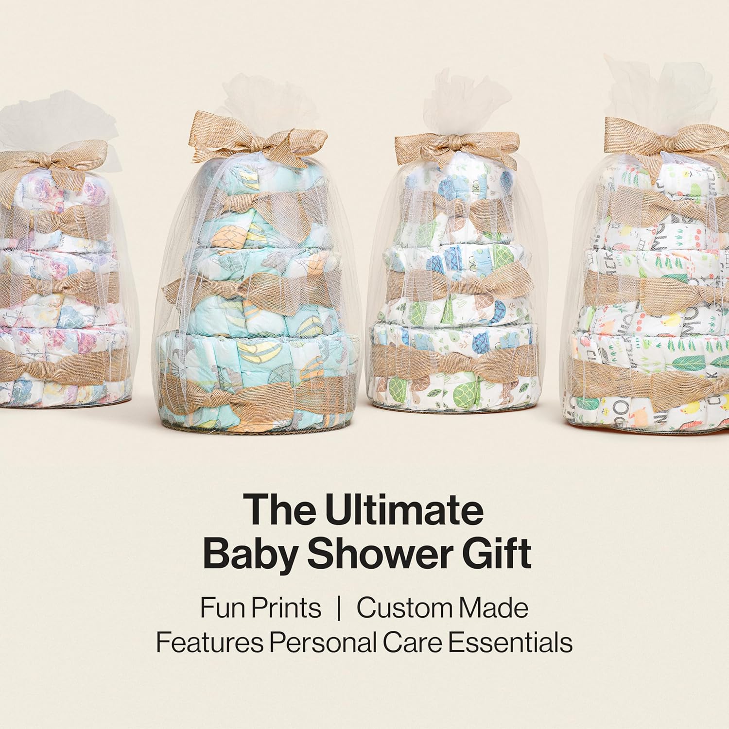 The Honest Company Diaper Cake, Diapers Baby Personal Care Plant-Based Wipes Above it All Regular Size 1 8-14 lbs, 35 Count