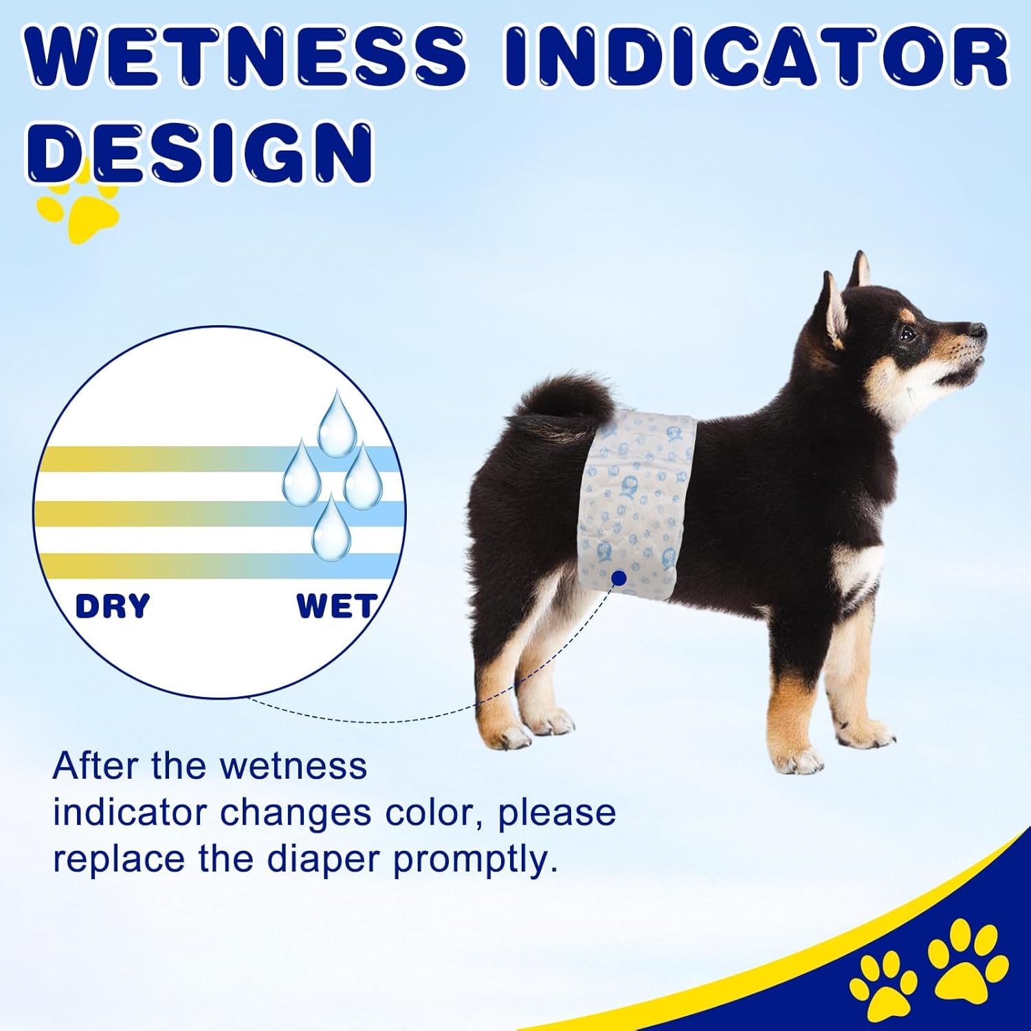 Alternative view of XPCARE 50 Count Disposable Male Dog Diapers, Male Dog Wraps,Super Absorbent Leak-Proof Fit (Small)