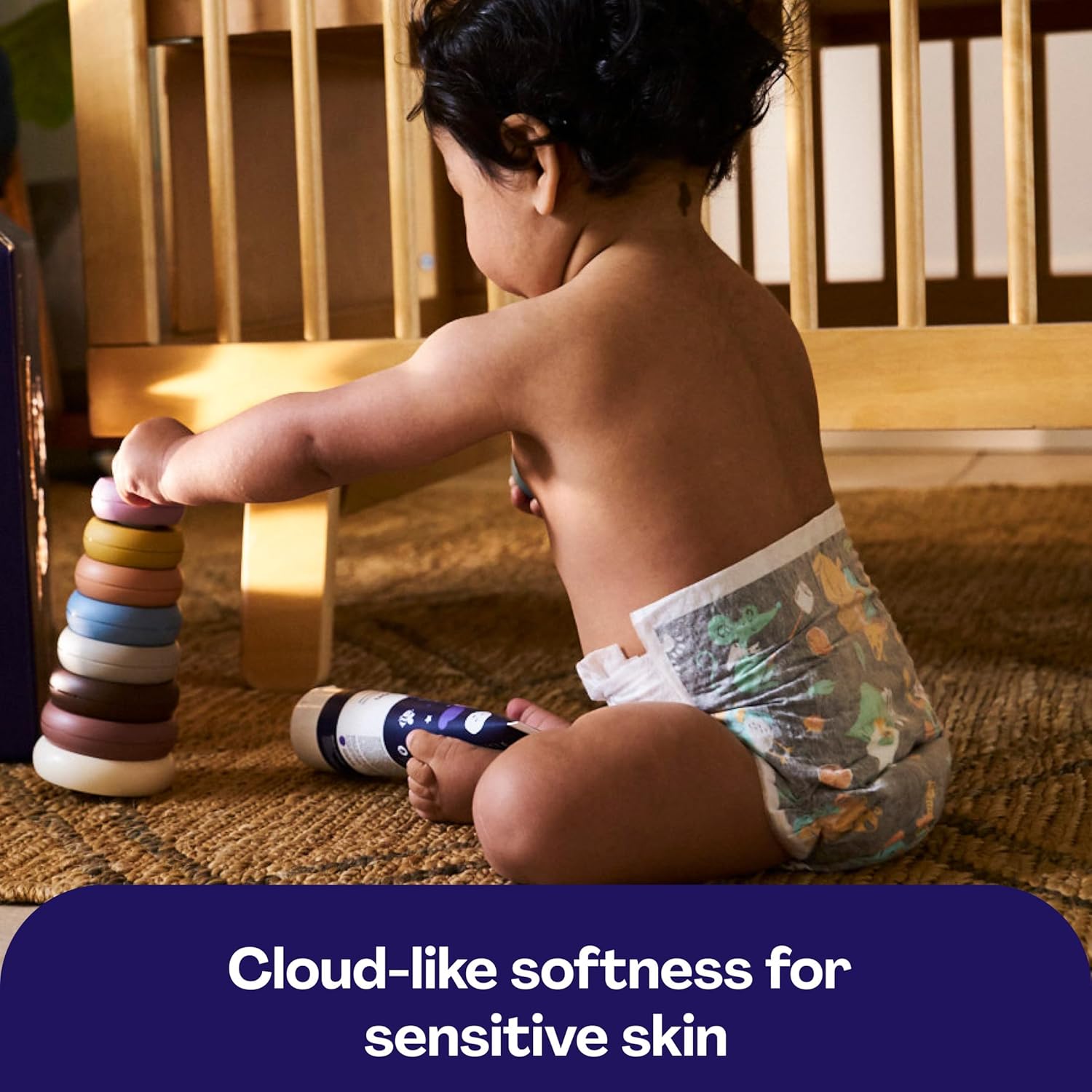 Alternative view of Hello Bello Premium Overnight Baby Diapers Size 4, 21 Count, Unisex, Ultra Absorbent and Soft Disposable Diapers for Babies and Toddlers