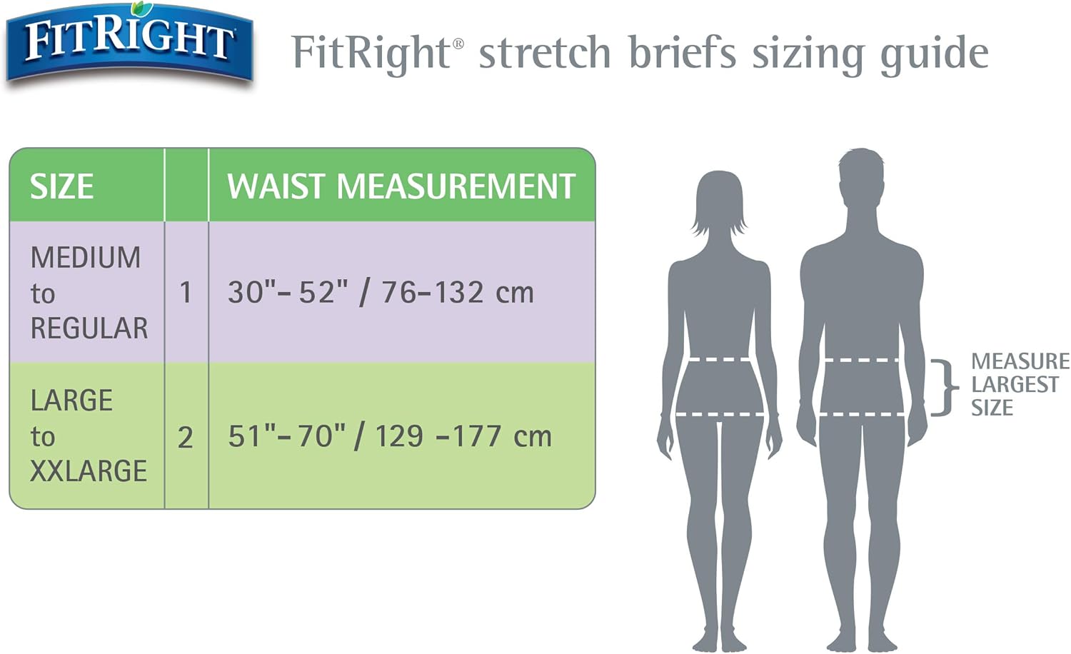 FitRight Stretch Ultra Adult Briefs, Incontinence Diapers with Tabs, Heavy Absorbency, Large/XL/2XL, 51 to 70", 20 Count - Image 5