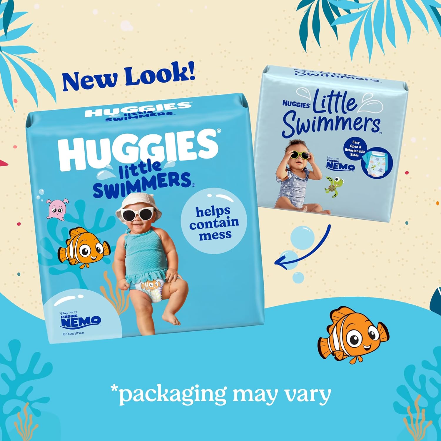 Huggies Little Swimmers Disposable Swim Diapers, Size 3 (16-26 lbs), 20 Ct