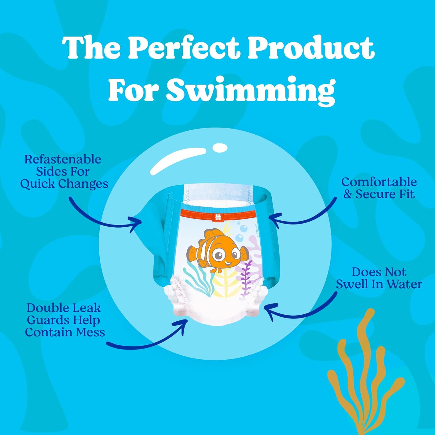 Alternative view of Huggies Little Swimmers Disposable Swim Diapers, Size 3 (16-26 lbs), 20 Ct