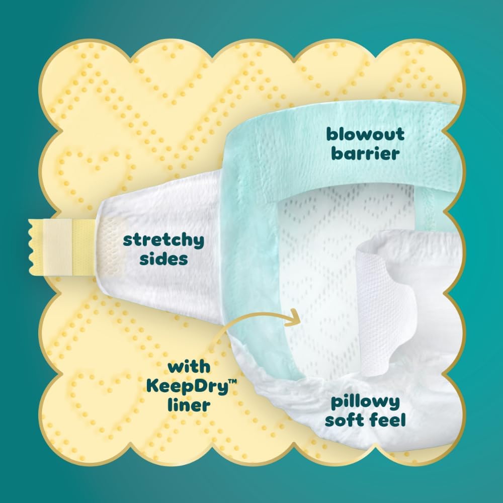 Alternative view of Pampers Baby Diapers and Wipes Starter Kit, Swaddlers Disposable Sizes 1 (198 Count) & 2 (186 Count) with Sensitive Water Based 12X Multi Pack Pop-Top Refill (1008 Count)