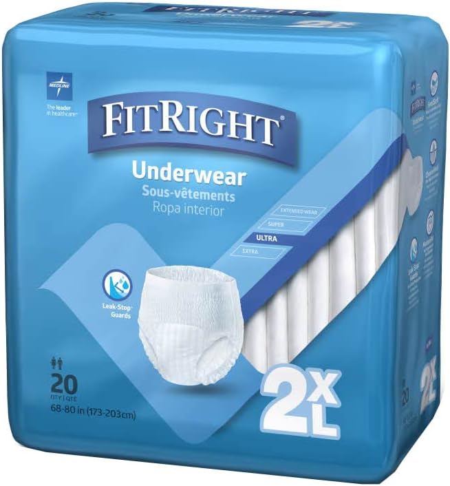 Alternative view of FitRight Adult Incontinence Underwear, Heavy Absorbency, XX-Large, 68-80 (20 Count)