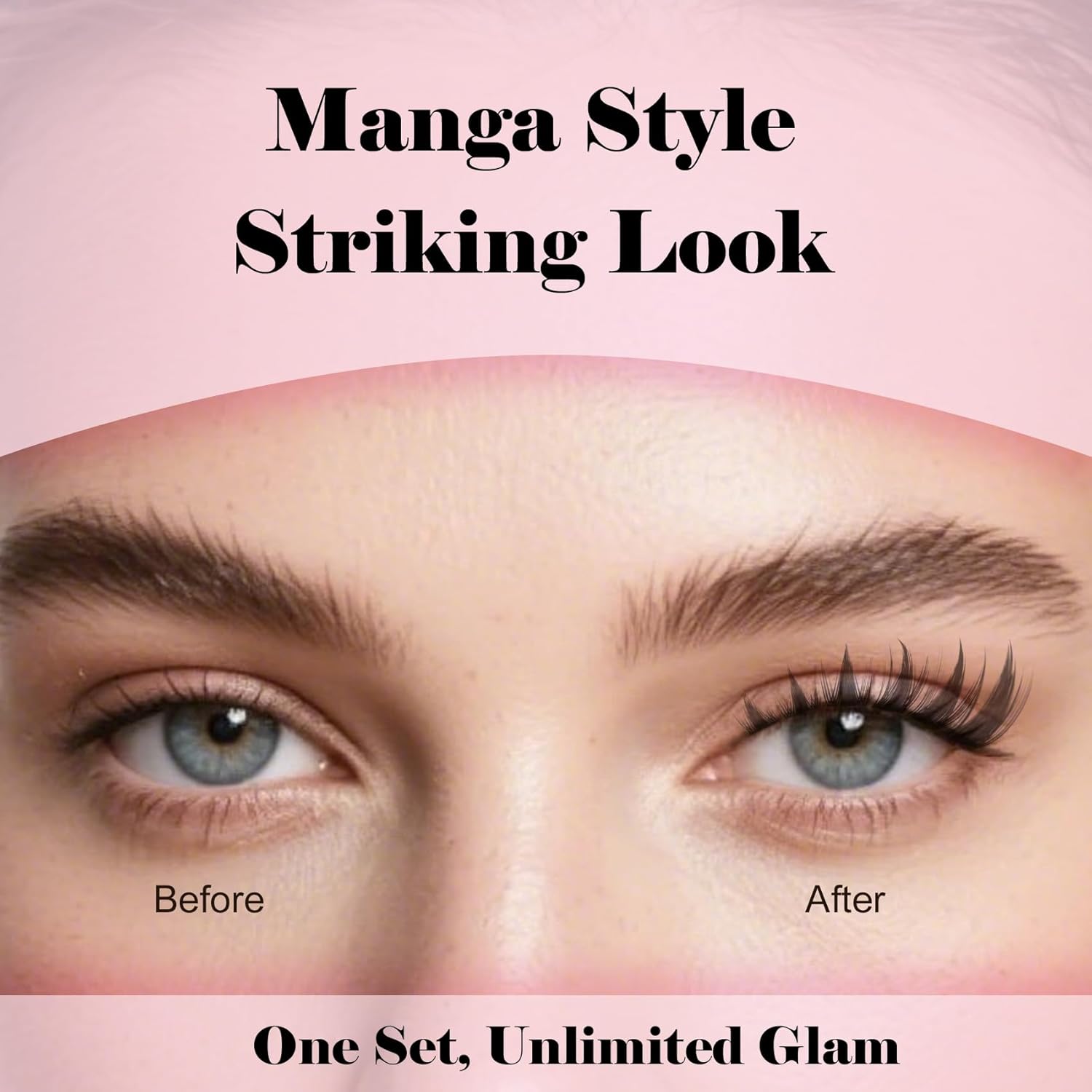 Fairy Lash Clusters Kit Manga DIY Individual Wispy Lashes Eyelash Extension Kit with Lash Bond Seal and Remover Anime Cosplay Lash Extensions Kit Fairy Kit-8-18MIX