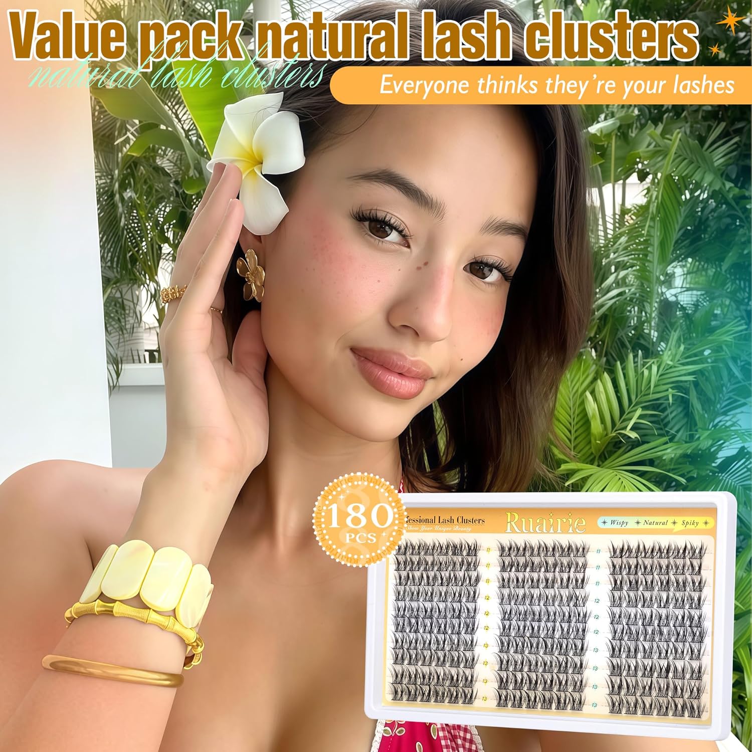 Manga Lash Clusters Wispy Eyelash Clusters Natural 180pcs Individual Lashes Spiky Lashes Clusters C Curly Cluster Eyelash Extensions 11-13mm DIY at Home Eyelashes Clusters by Ruairie
