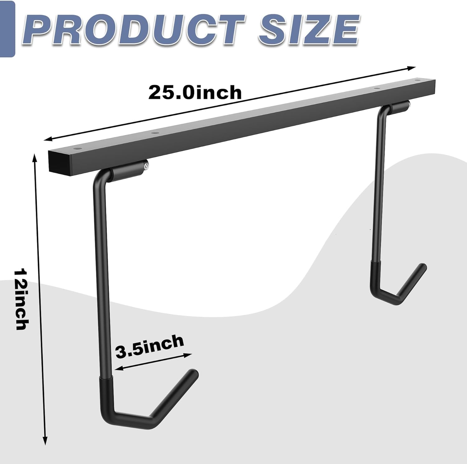 Alternative view of WALMANN Ceiling Mounted Bike Rack for Garage, Space-Saving Ceiling Bike Storage for 2 Bikes(Horizontally)/4 Bikes(Vertically), Adjustable Bike Hooks for Road Mountain Bikes