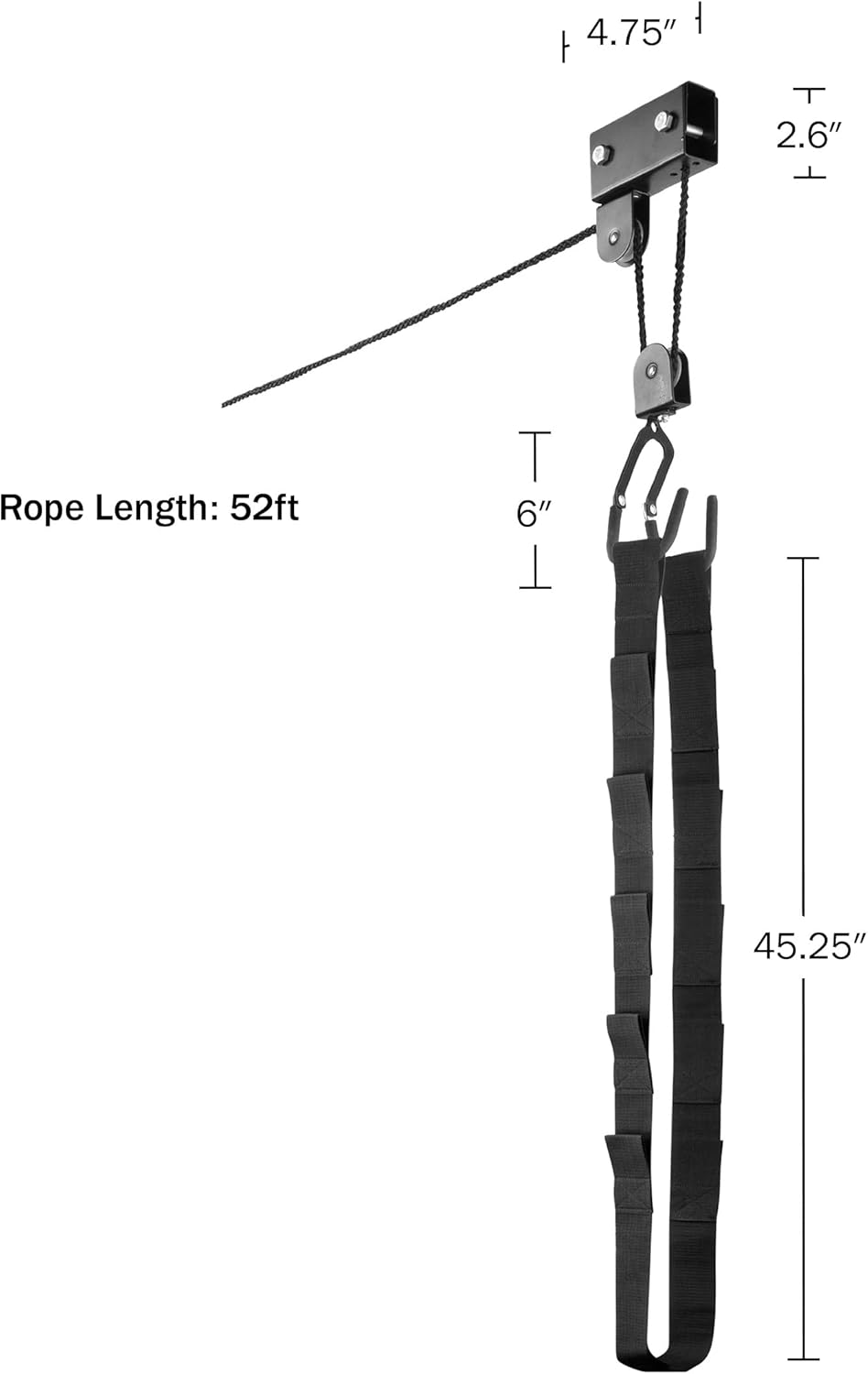 Alternative view of Garage Hoist Set of 2 - Includes 1 Kayak Pulley and 1 Ladder or Bike Hanger - Overhead Garage Storage for Ceilings up to 12-Foot by RAD Cycle