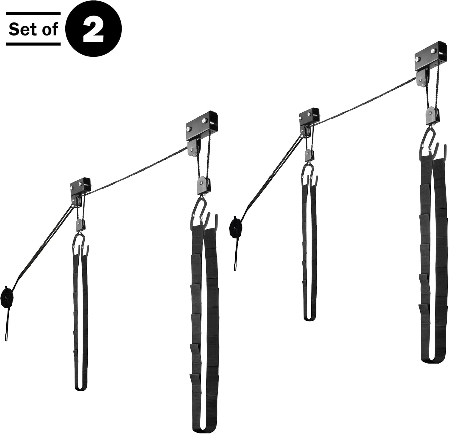 RAD Sportz Kayak Hoist 2-Pack Quality Garage Storage Canoe Lift with 125 lb Capacity Even Works as Ladder Lift Premium Quality Pulley System