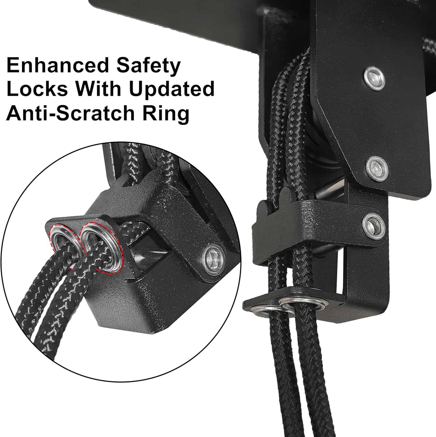 Alternative view of 2025 Upgrade Cargo Box Garage Pulley System, Garage Ceiling Hoist Heavy-Duty Holds up to 150 lbs Capacity, Fit 10-18 Foot Ceilings, Black