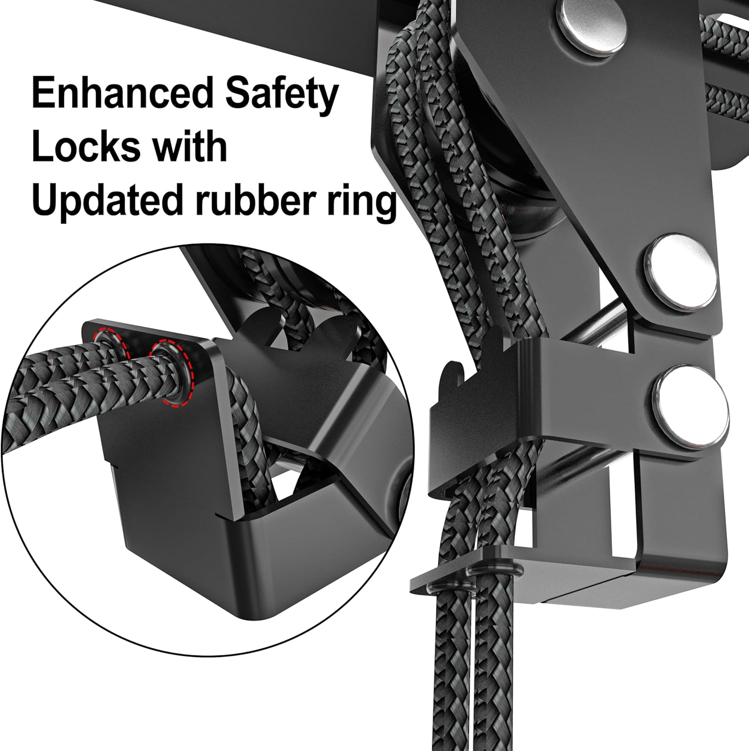 Alternative view of Ceiling Kayak Hoist, Heavy Duty Kayak Pulley System for Garage, Hold Up to 150 lbs Capacity, Canoe Garage Lift Storage System, Fit 10-14 Foot Ceilings, Black