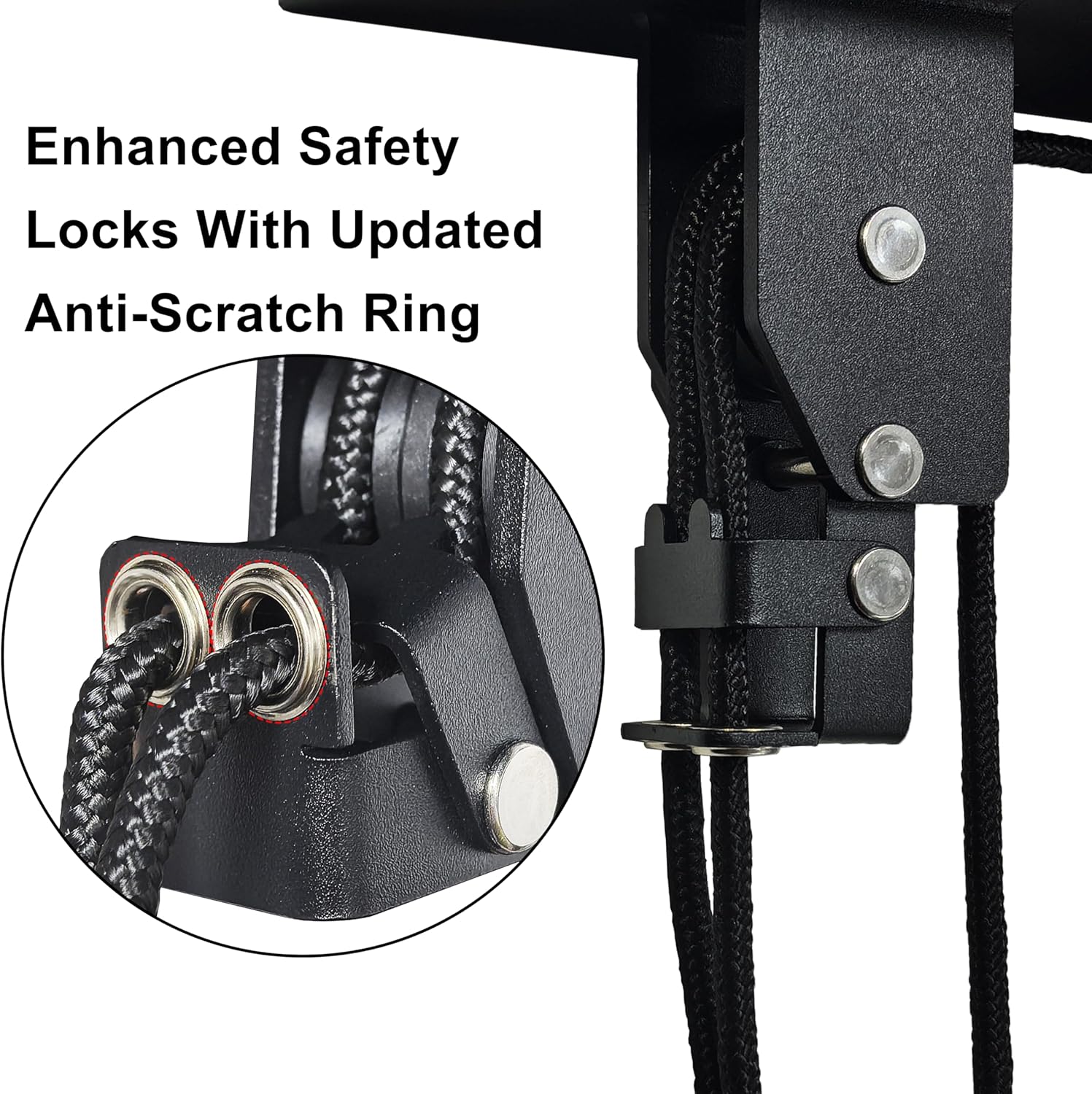 Alternative view of Kayak Hoist, Heavy Duty Kayak Pulley System for Garage Ceiling, Hold Up to 150 lbs Capacity, Canoe Garage Lift Storage System, Fit 10-18 Foot Ceilings, Black