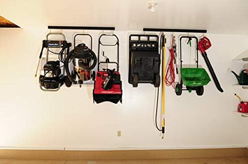 Alternative view of Titan Track 50" Adjustable Overhead Garage Ceiling Storage Track/Bike Rack With Hooks that Slide and Rotate, 50 Lbs. per Hook.