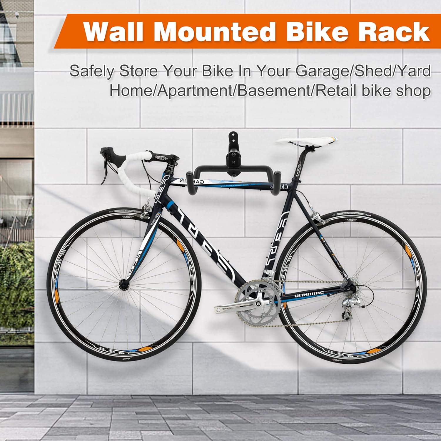Alternative view of Auwey 2PACK Bike Rack Garage Bike Wall Mount Bicycle Wall Hanger Bike Hook Bike Storage Rack for Indoor Storage Bike Horizontal Hanger Bicycle Wall Mount Bicycle Wall Rack