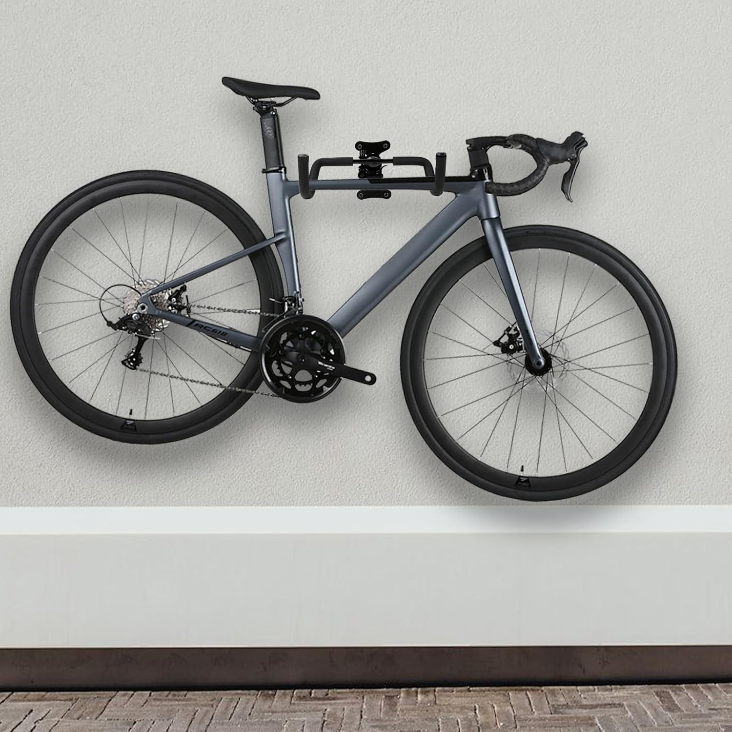 Bike Rack Garage, Bike Wall Mount, Bike Wall Mounted Holder Hook, Heavy-Duty Adjustable Bike Wall Rack, Hang Your Road, Mountain or Hybrid Bikes in Garage or Home, With EVA Foam Padded (1 Pack)