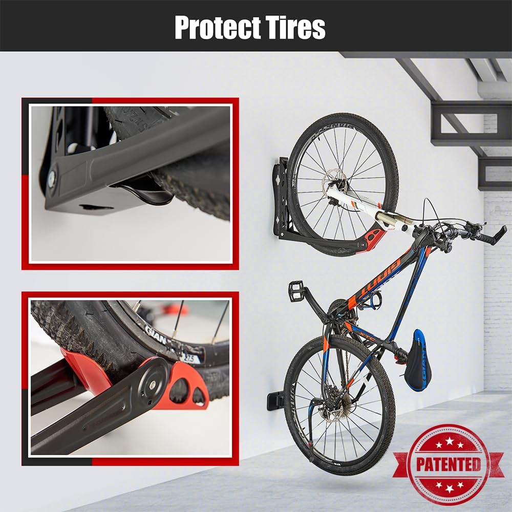 Alternative view of Ultrawall BIKEPAL Swivel Bike Racks - No Lift Wall-Mounted Bike Storage Solution for Home & Garage