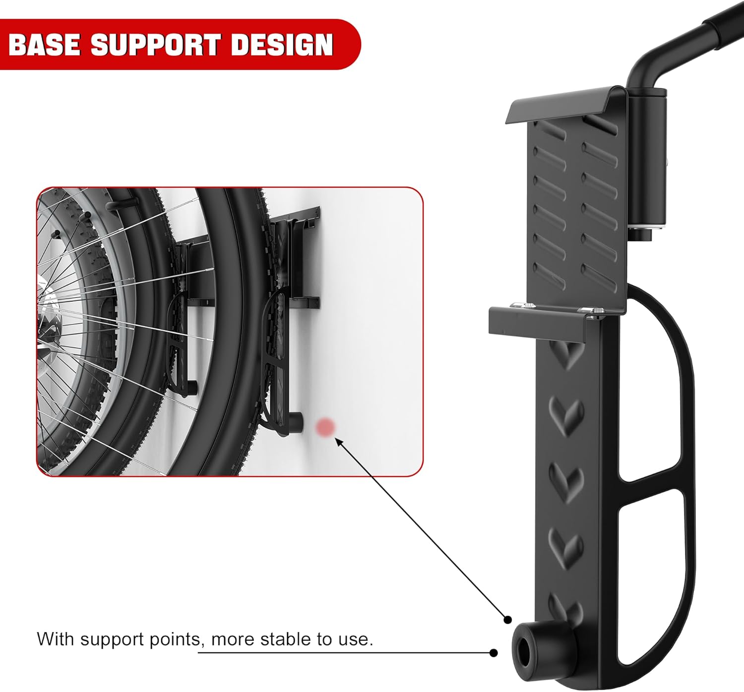 Ultrawall Swivel Bike Storage Rack, Adjustable Wall Mounted Bike Rack for Garage, Vertical Bike Hanger for Indoor Bicycle Storage, Space Saving Bike Holder - Image 5